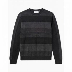 Calvin Klein Italian Yarn Ombre Striped Crewneck Sweater Men's M